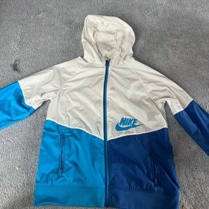 Nike Kids Two-Tone Blue and White Raincoat
